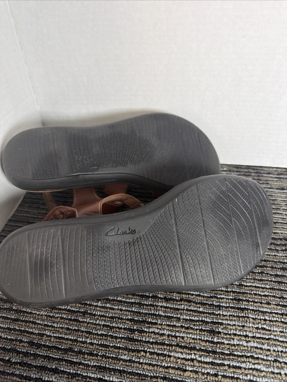 Clarks Womens Brown Leather Laurieann Kay Slingback T-Strap Sandal Size 11 - Picture 6 of 7